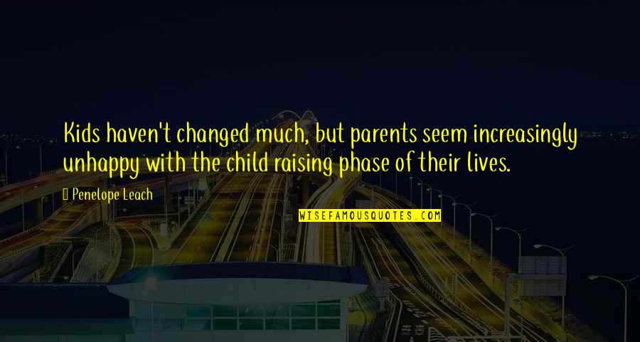 Penelope Leach Quotes By Penelope Leach: Kids haven't changed much, but parents seem increasingly