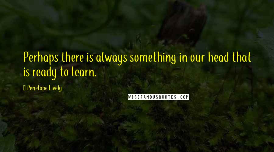 Penelope Lively quotes: Perhaps there is always something in our head that is ready to learn.