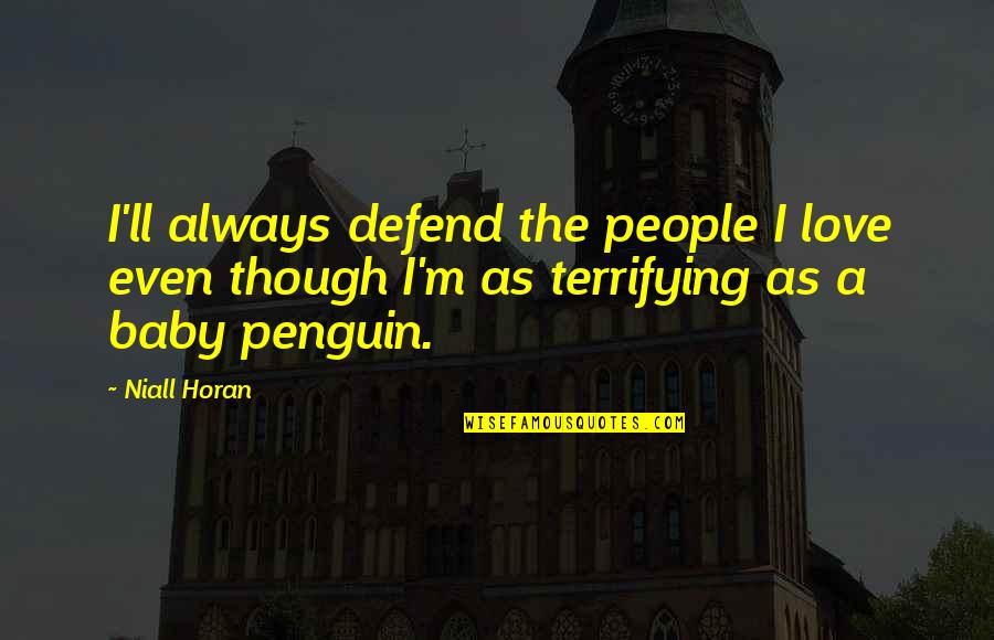 Penguin Love Quotes By Niall Horan: I'll always defend the people I love even