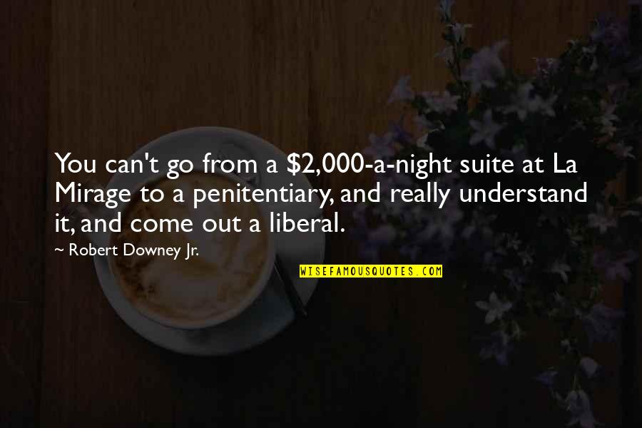 Penitentiary 2 Quotes By Robert Downey Jr.: You can't go from a $2,000-a-night suite at