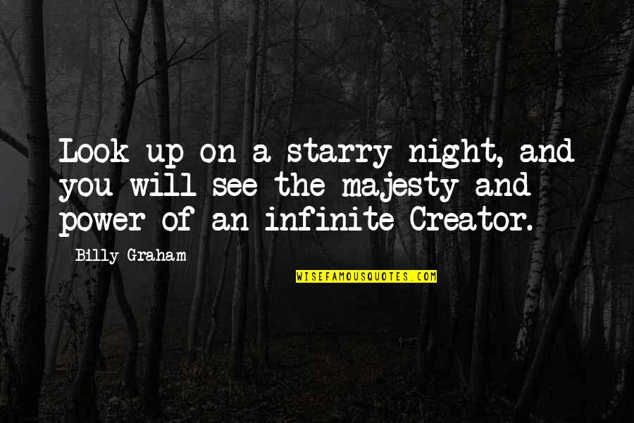 Penn Jillette Atheist Quotes By Billy Graham: Look up on a starry night, and you
