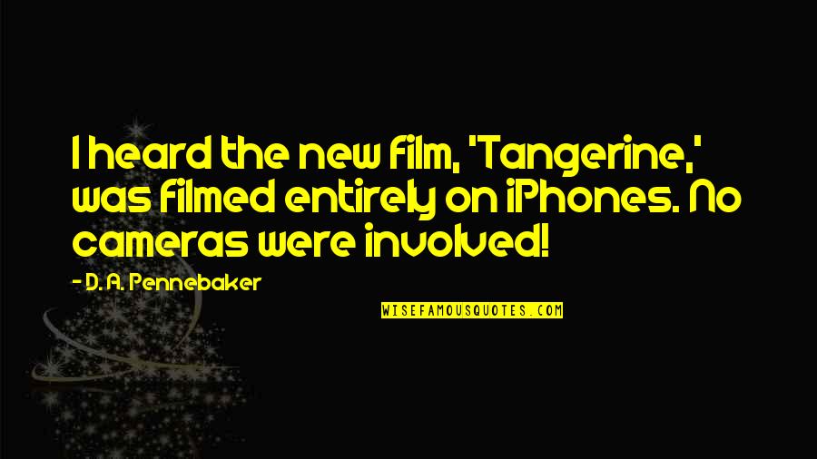 Pennebaker Quotes By D. A. Pennebaker: I heard the new film, 'Tangerine,' was filmed