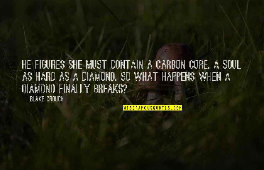 Pennywise Quotes By Blake Crouch: He figures she must contain a carbon core.