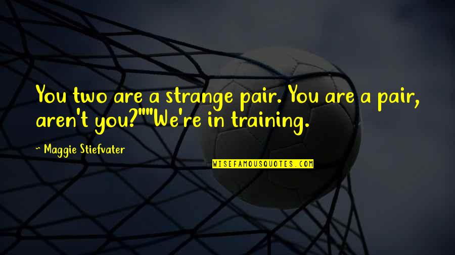 Penryn Young Quotes By Maggie Stiefvater: You two are a strange pair. You are