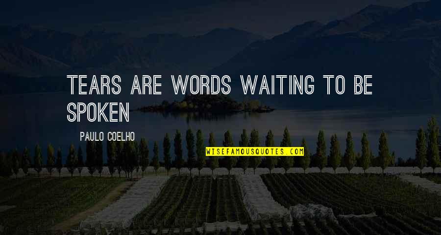 Pensioners Quotes By Paulo Coelho: Tears are words waiting to be spoken