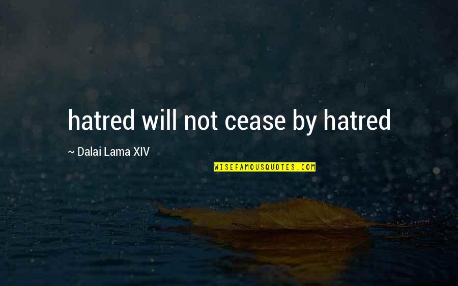 Pentagon Papers Quotes By Dalai Lama XIV: hatred will not cease by hatred
