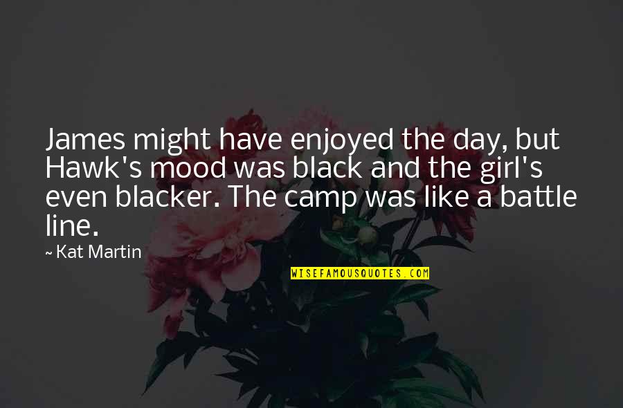 Pentagramma Rebmanii Quotes By Kat Martin: James might have enjoyed the day, but Hawk's