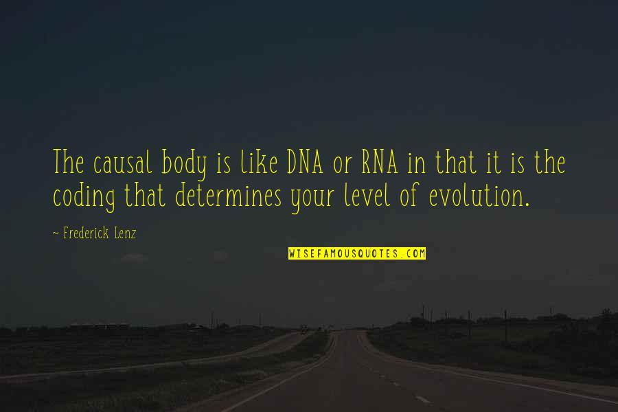 Penundaan Mesyuarat Quotes By Frederick Lenz: The causal body is like DNA or RNA Penundaan Mesyuarat Quotes By Frederick Lenz: The causal body is like DNA or RNA