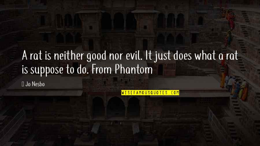 Penyelamat Bahasa Quotes By Jo Nesbo: A rat is neither good nor evil. It