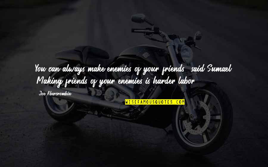 People Are The Greatest Asset Quotes By Joe Abercrombie: You can always make enemies of your friends,'