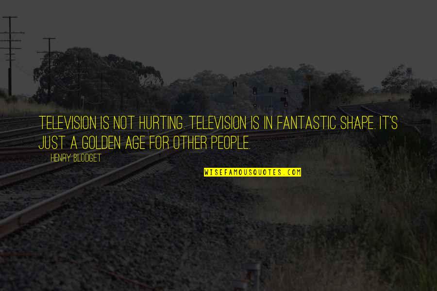 People Hurting You Quotes By Henry Blodget: Television is not hurting. Television is in fantastic