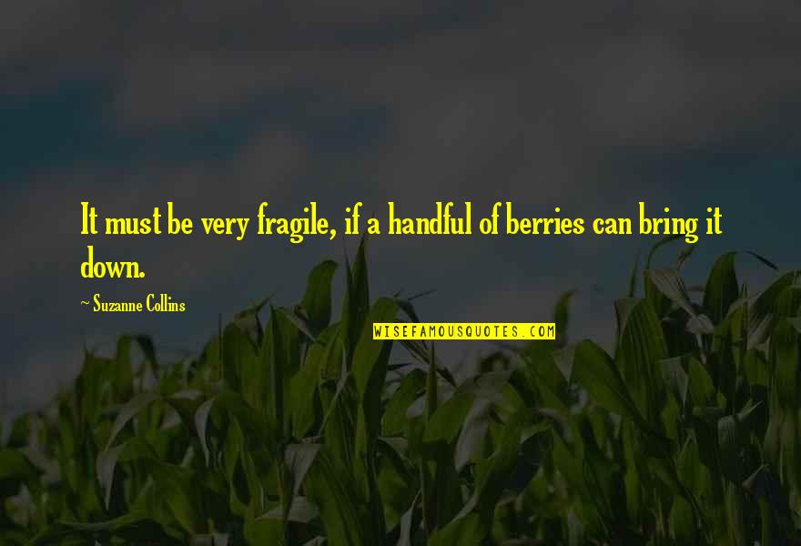 People In Denial Quotes By Suzanne Collins: It must be very fragile, if a handful