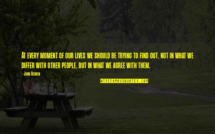 People In Our Lives Quotes By John Ruskin: At every moment of our lives we should
