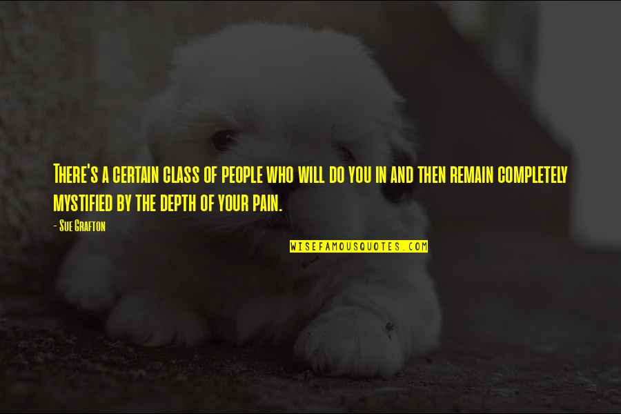 People In Pain Quotes By Sue Grafton: There's a certain class of people who will