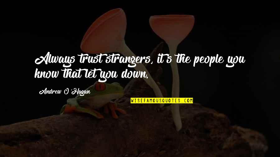 People Let Down Quotes By Andrew O'Hagan: Always trust strangers, it's the people you know