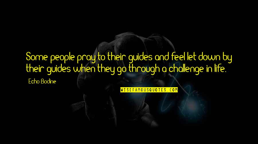 People Let Down Quotes By Echo Bodine: Some people pray to their guides and feel