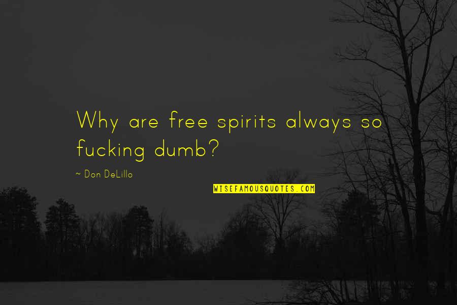 People Stupidity Quotes By Don DeLillo: Why are free spirits always so fucking dumb?