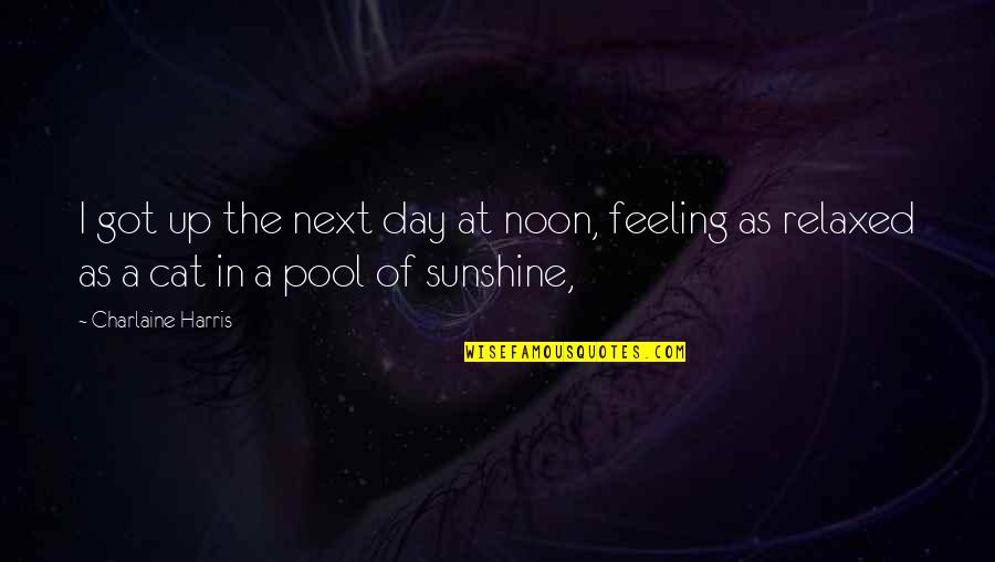 People We Lose Are Watching Over Us Quotes By Charlaine Harris: I got up the next day at noon, People We Lose Are Watching Over Us Quotes By Charlaine Harris: I got up the next day at noon,