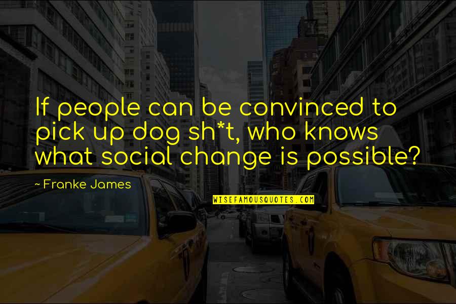 People Who Change Quotes By Franke James: If people can be convinced to pick up