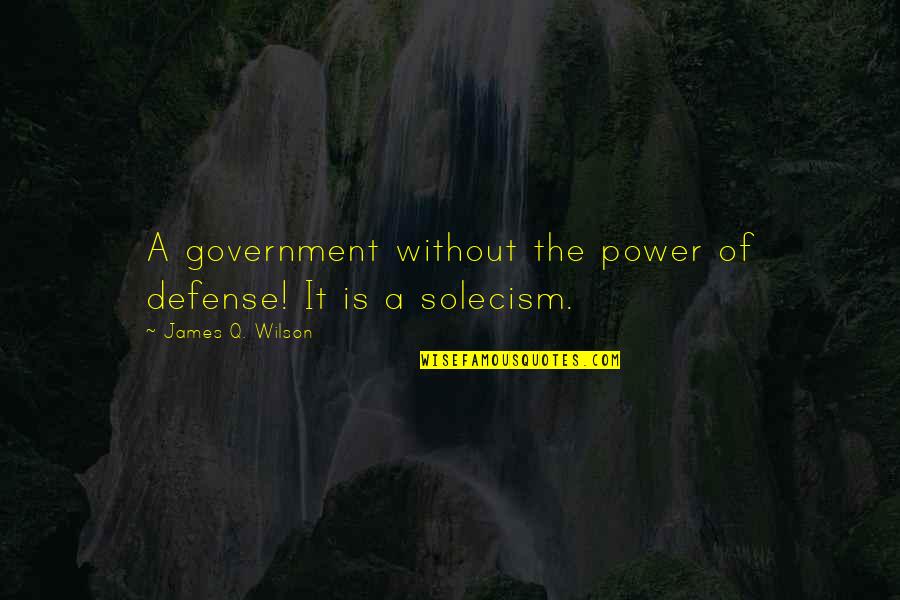 People Who Mooch Quotes By James Q. Wilson: A government without the power of defense! It