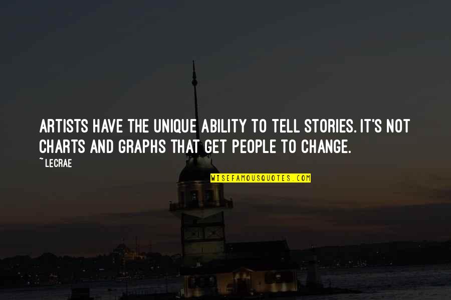 People's Ability To Change Quotes By LeCrae: Artists have the unique ability to tell stories.