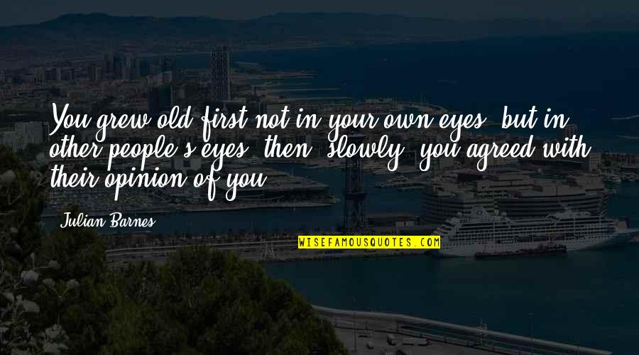 People's Eyes Quotes By Julian Barnes: You grew old first not in your own