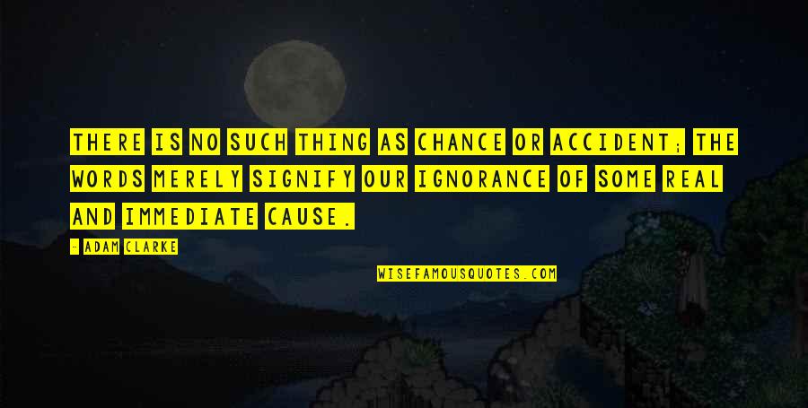 Peoplesoft Quotes By Adam Clarke: There is no such thing as chance or