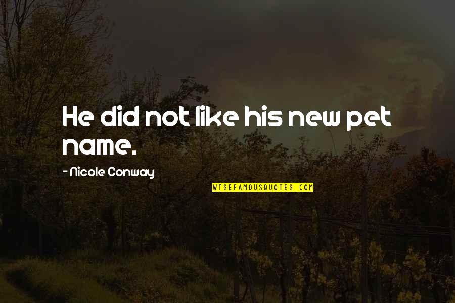 Peores Peliculas Quotes By Nicole Conway: He did not like his new pet name.