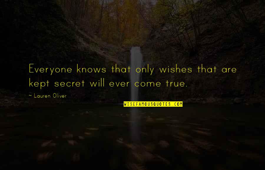 Peperonity Tamil Quotes By Lauren Oliver: Everyone knows that only wishes that are kept
