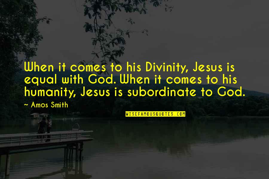 Pepitas Seeds Quotes By Amos Smith: When it comes to his Divinity, Jesus is Pepitas Seeds Quotes By Amos Smith: When it comes to his Divinity, Jesus is