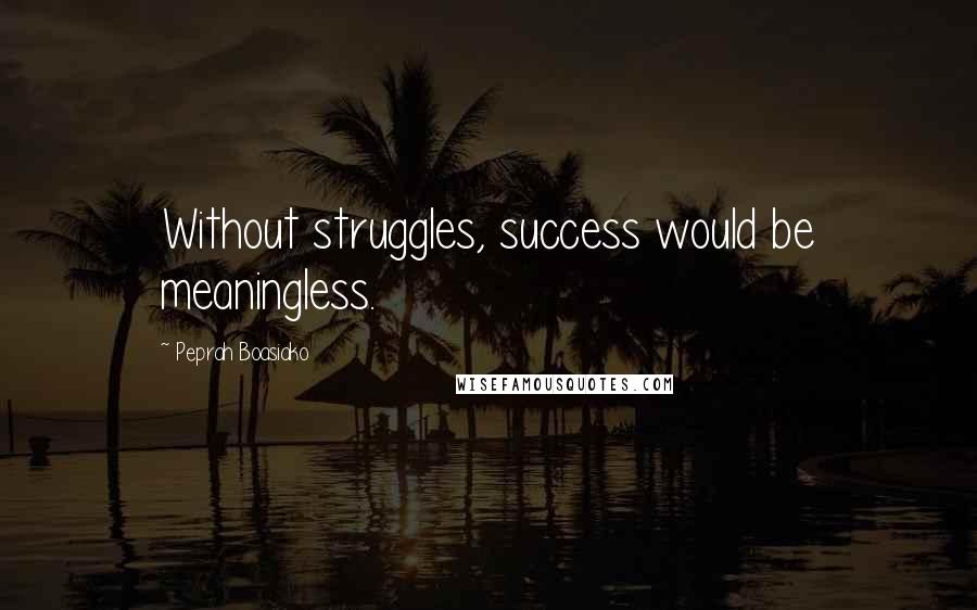 Peprah Boasiako quotes: Without struggles, success would be meaningless.