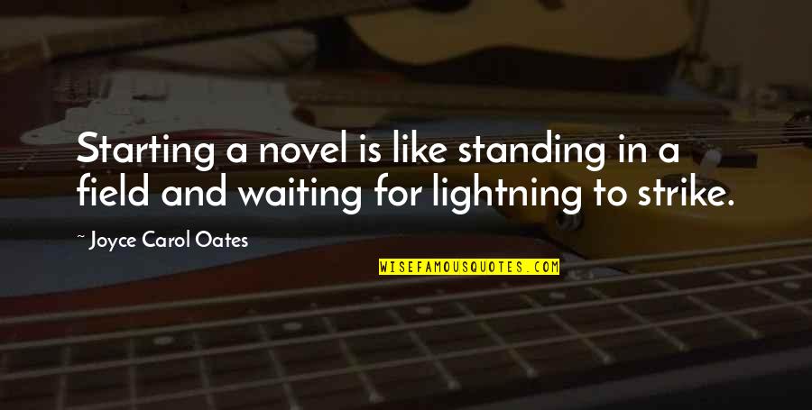 Per Gessle Quotes By Joyce Carol Oates: Starting a novel is like standing in a