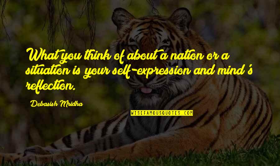 Perahu Kertas Kugy Quotes By Debasish Mridha: What you think of about a nation or