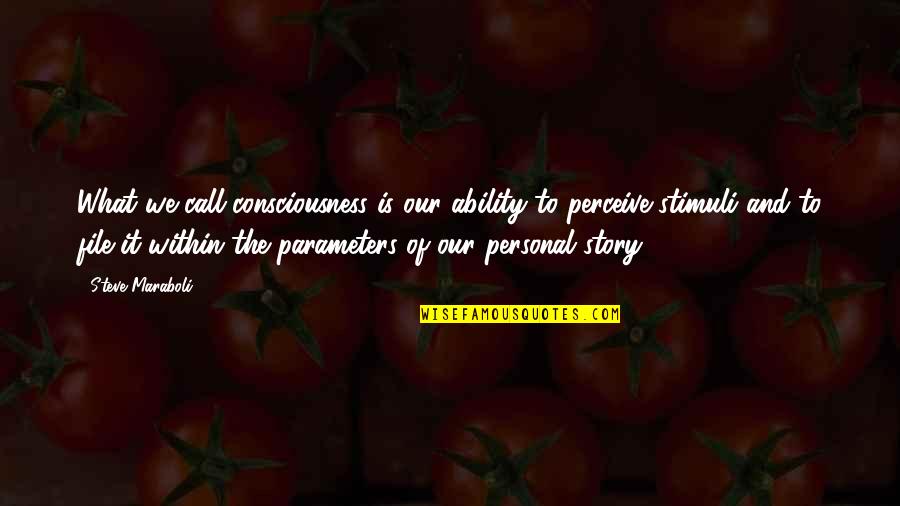 Perceive Life Quotes By Steve Maraboli: What we call consciousness is our ability to