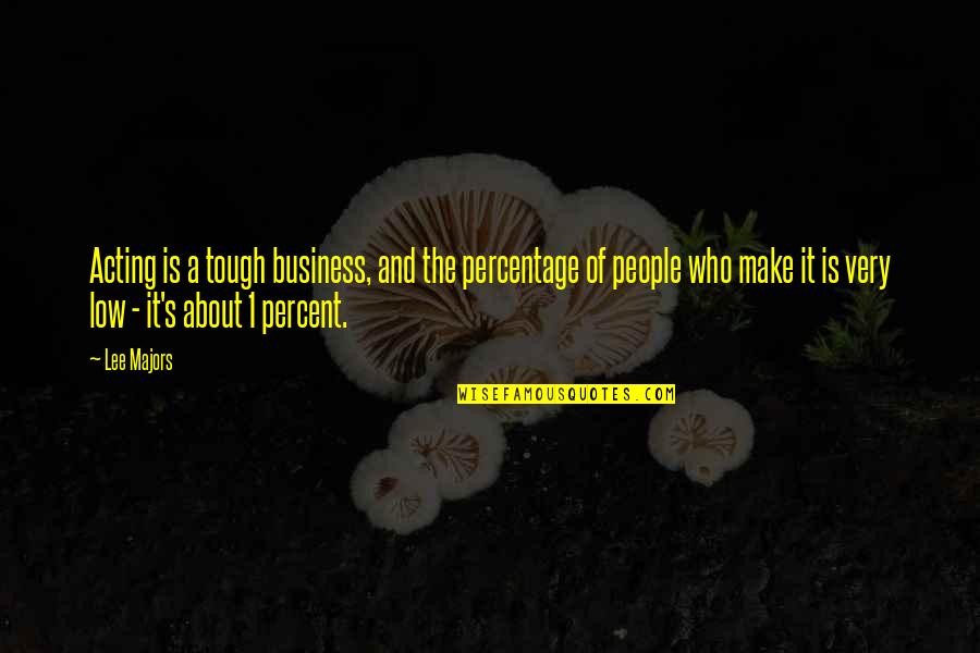 Percent And Percentage Quotes By Lee Majors: Acting is a tough business, and the percentage Percent And Percentage Quotes By Lee Majors: Acting is a tough business, and the percentage