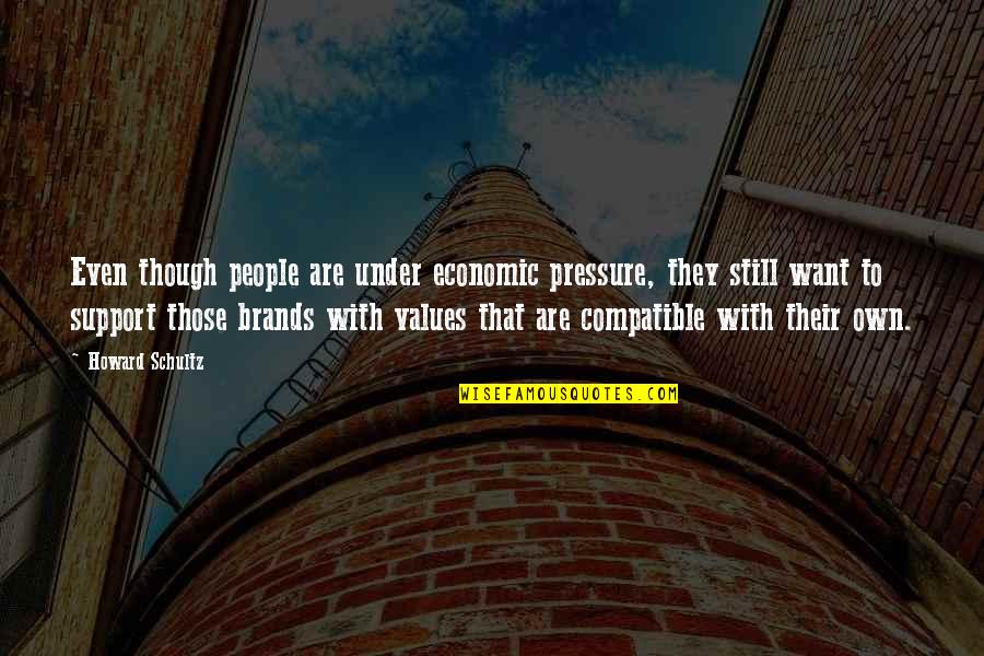 Perceptual Reality Quotes By Howard Schultz: Even though people are under economic pressure, they Perceptual Reality Quotes By Howard Schultz: Even though people are under economic pressure, they