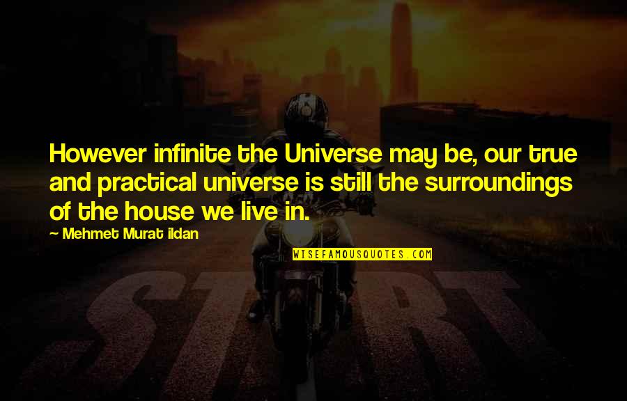 Percieved Quotes By Mehmet Murat Ildan: However infinite the Universe may be, our true