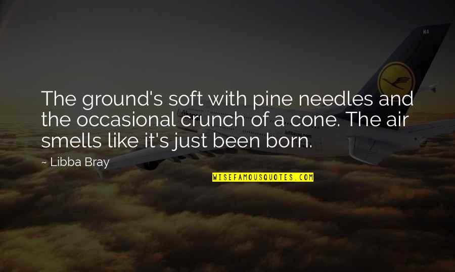 Percy Bysshe Shelley Ozymandias Quotes By Libba Bray: The ground's soft with pine needles and the