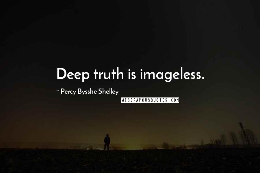 Percy Bysshe Shelley quotes: Deep truth is imageless.
