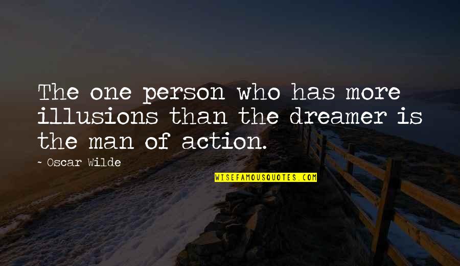 Percy Jackson The Last Olympian Quotes By Oscar Wilde: The one person who has more illusions than