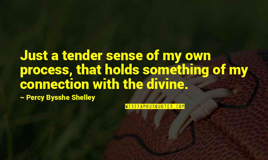 Percy Shelley Quotes By Percy Bysshe Shelley: Just a tender sense of my own process,
