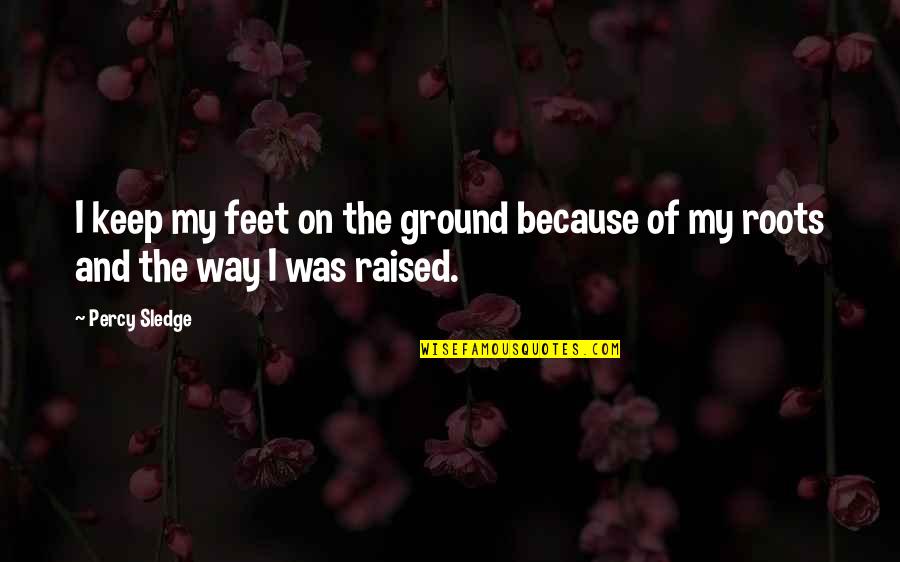 Perdao Quotes By Percy Sledge: I keep my feet on the ground because
