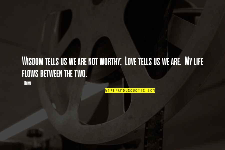 Perdre Conjugaison Quotes By Rumi: Wisdom tells us we are not worthy; Love