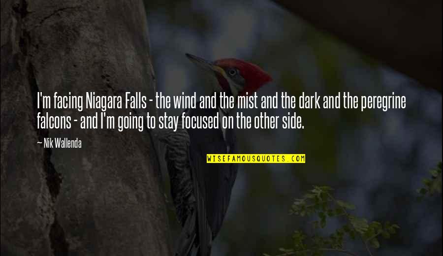 Peregrine Falcons Quotes By Nik Wallenda: I'm facing Niagara Falls - the wind and