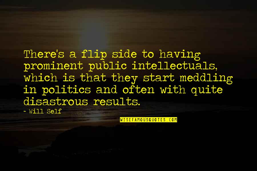 Perelle Williams Quotes By Will Self: There's a flip side to having prominent public Perelle Williams Quotes By Will Self: There's a flip side to having prominent public