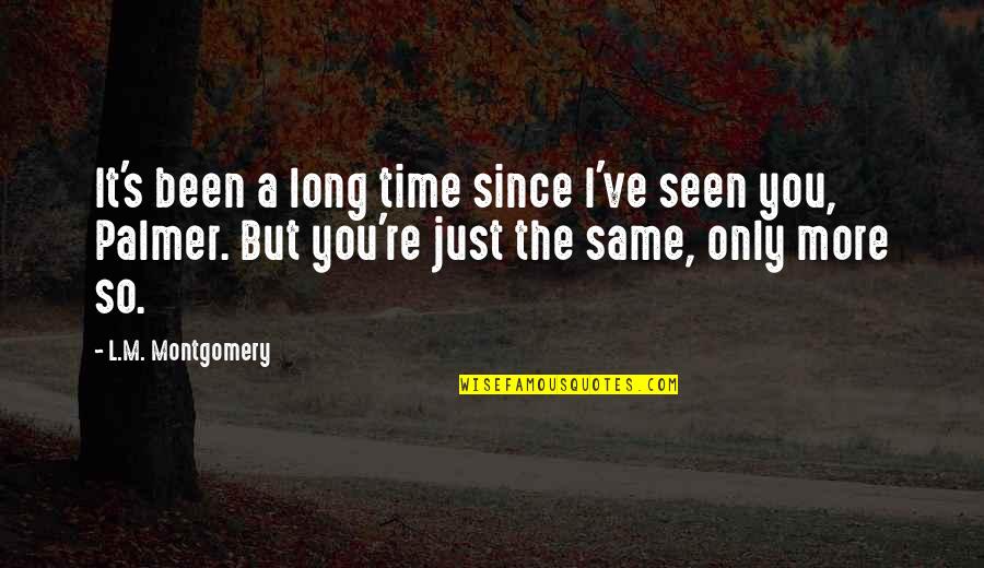 Perfect Evening Quotes By L.M. Montgomery: It's been a long time since I've seen