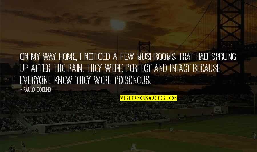 Perfect Home Quotes By Paulo Coelho: On my way home, I noticed a few Perfect Home Quotes By Paulo Coelho: On my way home, I noticed a few