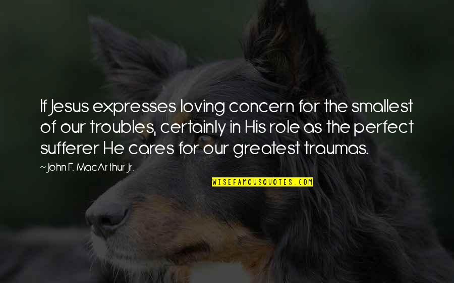 Perfect In Quotes By John F. MacArthur Jr.: If Jesus expresses loving concern for the smallest