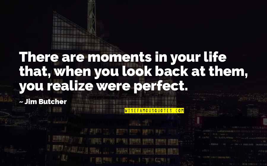 Perfect Moments In Life Quotes By Jim Butcher: There are moments in your life that, when