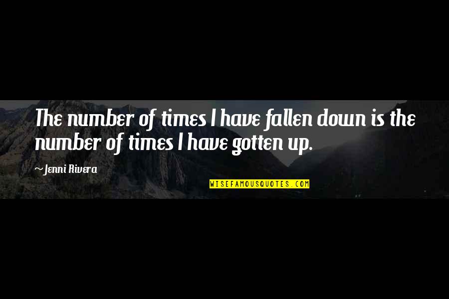 Perfect Partner Love Quotes By Jenni Rivera: The number of times I have fallen down